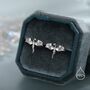 Sterling Silver Dragon Skeleton Stud Earrings, thumbnail 4 of 12