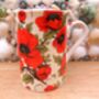 Set Of Six Straight Mugs In Red Poppy Design, thumbnail 8 of 11