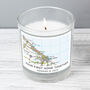 Personalised New Home Map Candle, thumbnail 1 of 6