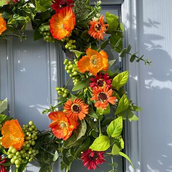 Large Summer Floral Wreath, 4 of 8