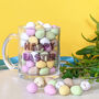 Happy Easter Mug Filled With Coated Chocolate Eggs, thumbnail 3 of 4