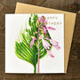 Gold Foiled Hosta Birthday Card, thumbnail 1 of 4