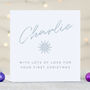 Baby's First Christmas Personalised Snowflake Card, thumbnail 1 of 2