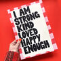 Affirmation Typography Print Multiple Colours Available, thumbnail 1 of 8