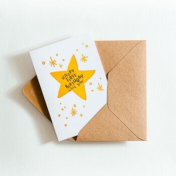Happy First Birthday Little Star Card, 2 of 2