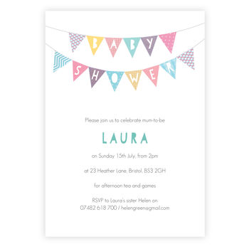Personalised Baby Shower Invitations, 2 of 4