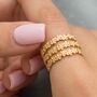 Gold Plated Forget Me Not Stacking Ring, thumbnail 1 of 4