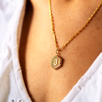 Personalised Simple Initial Gold Plated Necklace, 4 of 12