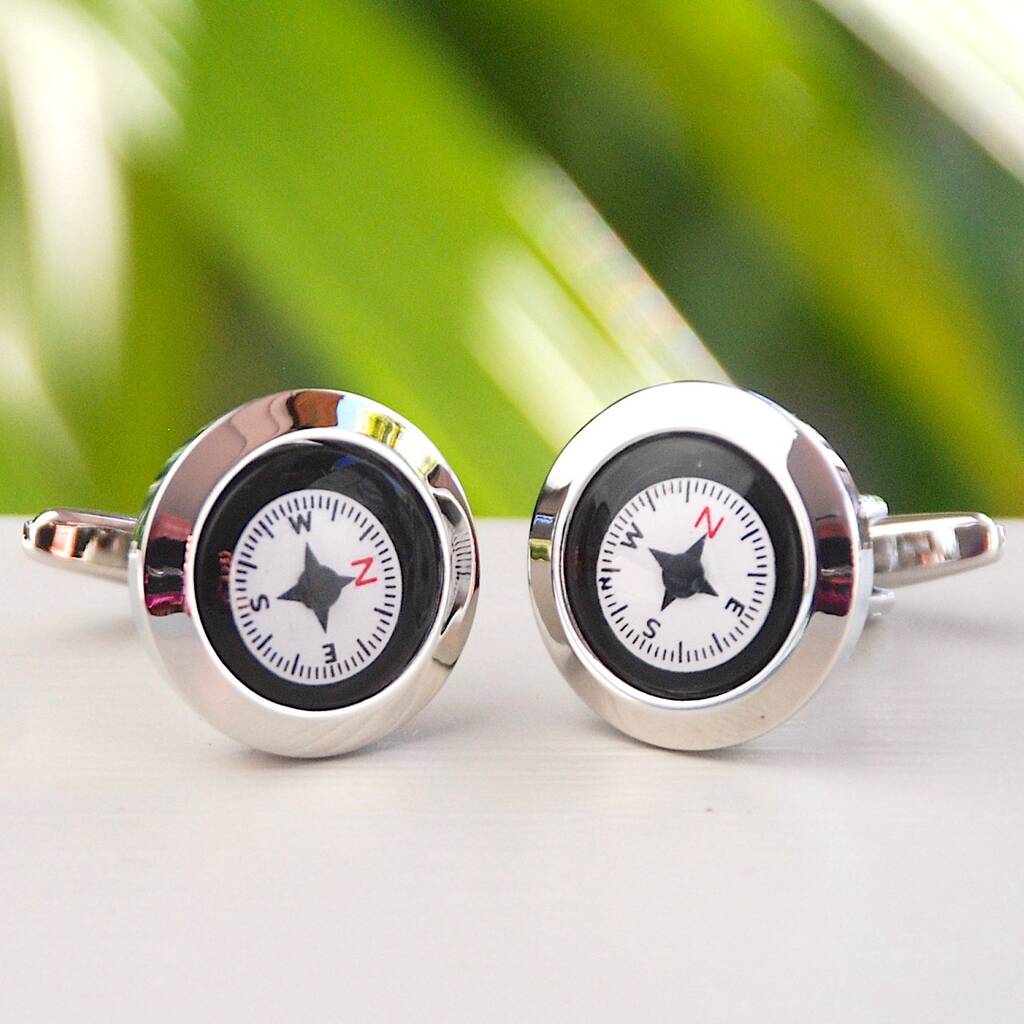 Image of Personalised Compass Cufflinks