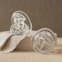 Clear Handblown Glass Knot Sculpture Set Of Two, thumbnail 1 of 12
