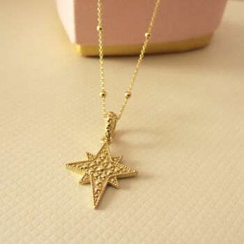 Gold Plated Follow That Star Pendant Necklace, 5 of 9