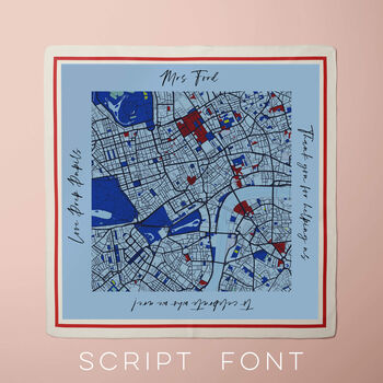 'Where We Began' Mono Colour Pop Location Map Scarf, 8 of 12