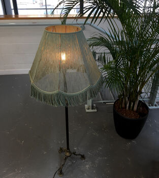 Reclaimed Lampshade In Recycled Cotton, Large Scallop, 2 of 3