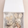 Crochet Rabbit Baby Gift Set In Keepsake Box, thumbnail 8 of 9
