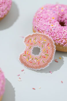 Make Your Own Donut Brooch Cross Stitch Kit, 6 of 7