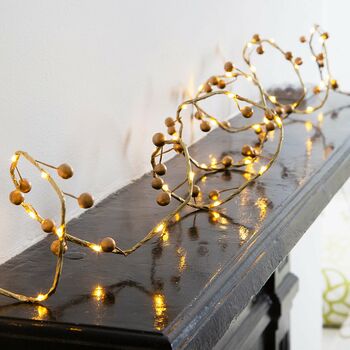 Gold Berry Christmas Table Fairy Lights, 3 of 3