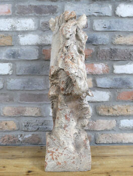 Large 67cm Grey Stone Horse Head Bust Ornament, 4 of 4