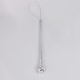 G Decor Set Of Six Mottled Silver Glass Long Droplets, thumbnail 4 of 4