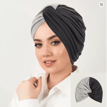 Chemo Headwear Pre Tied Headscarves Cancer Turban Headwrap Duo Colours, 7 of 10