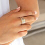 Love In A Spin Silver Stacking Ring, thumbnail 4 of 8