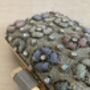 Grey Handcrafted Multicoloured Flower Rectangular Clutch, thumbnail 9 of 11