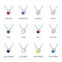 Thread Through Birthstone And Initial Necklace, thumbnail 5 of 7