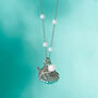 Seashell, Starfish And Pearl Charm Necklace, thumbnail 2 of 9