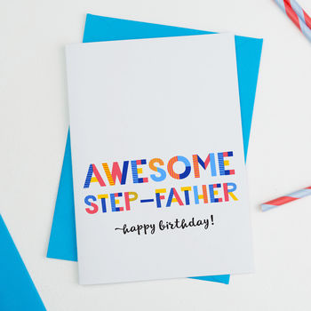 Awesome Step Dad Personalised Card, 3 of 4