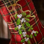 Personalised Tartan Mistletoe Christmas Stocking, thumbnail 4 of 8