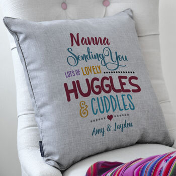 Personalised Sending You Lots Of Huggles Cushion, 4 of 10