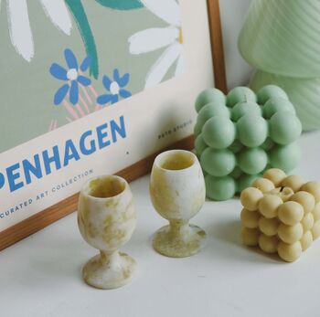 Jerf Green Marble Ceramic Egg Cup, 4 of 4