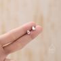 Sterling Silver Aurora Ab Cz Droplet Stud Earrings, thumbnail 2 of 11