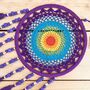 Large Deep Purple Dream Catcher Wooden Beads, thumbnail 5 of 8