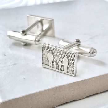 Personalised Sterling Silver Family Tree Cufflinks, 2 of 5