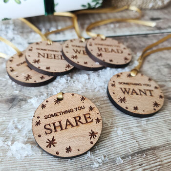 Personalised Wooden Christmas Gift Tags, 2 of 2