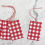 Red Gingham Christmas Gift Tags, thumbnail 1 of 2