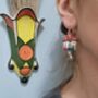 Gingerbread Colourful House Stand Up Earring Gift, thumbnail 4 of 10