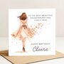 Personalised Daughter Birthday Card From Dad, thumbnail 1 of 7