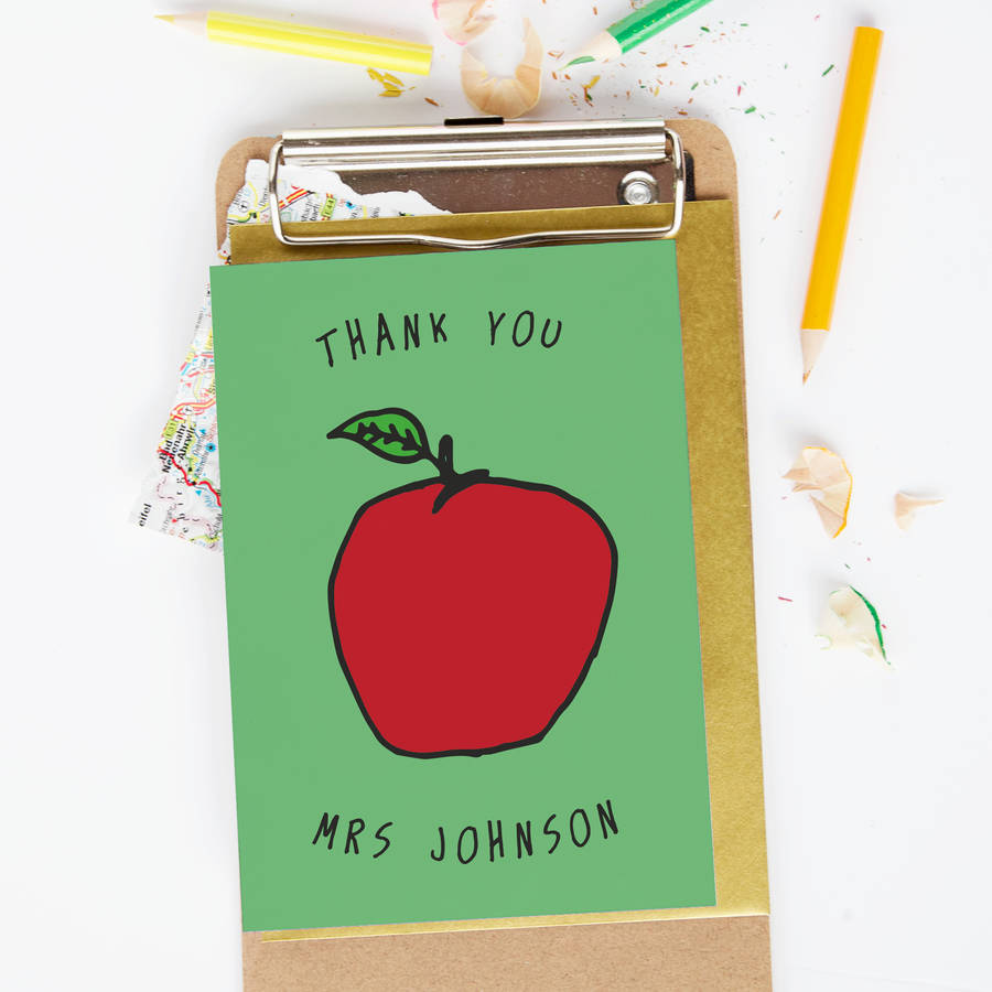 personalised apple card by claire close | notonthehighstreet.com