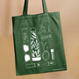 Daily Essentials Vinyl Print Tote In Green, thumbnail 1 of 5