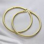 9ct Gold 20mm 70mm Lightweight Hinged Hoop Earrings, thumbnail 7 of 10