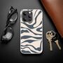 Black/Neutral Phone Case | Zebra Print, thumbnail 1 of 2