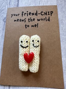 Chips Crochet Birthday Thank You Card Handmade, 5 of 12