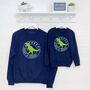 Personalised Dinosaur Father And Child Sweatshirt Set, thumbnail 2 of 3