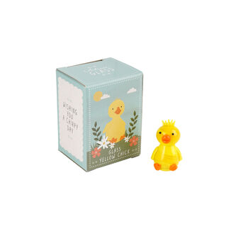 Artisan Glass Yellow Chick In Gift Box | Collectable | Glass Animal | Home Decor, 2 of 5