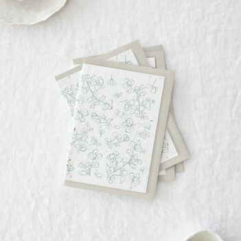 Set Of Four Floral Plantable Seeded Greetings Card, 3 of 3