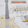 Framed Gibson Les Paul Guitar Patent Art Print, thumbnail 4 of 6