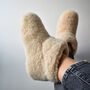 Helsinki Merino Wool Slippers Boots In Beige, thumbnail 6 of 9