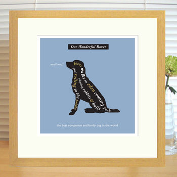 Personalised Labrador Retriever Lover's Print + Mount, 3 of 4