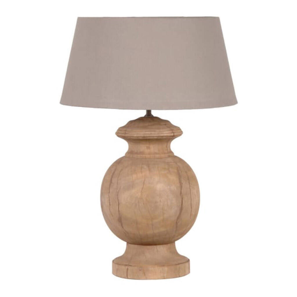 Natural Wood Round Table Lamp By The Orchard Furniture